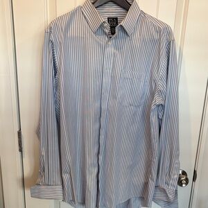 Jos. A. Bank Classic Blue and White Striped Dress Shirt